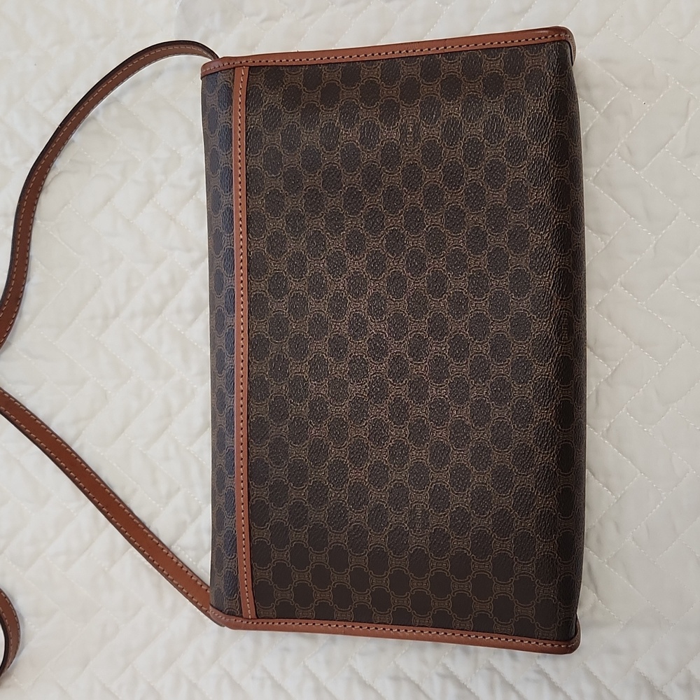 Authentic CELINE Macadam Convertible Shoulder Bag Clutch Purse EUC - Picture 17 of 17